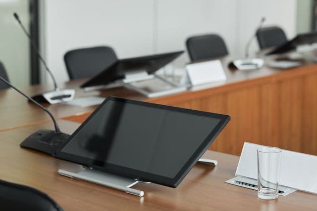 Modern classroom equipped with up-to-date technology